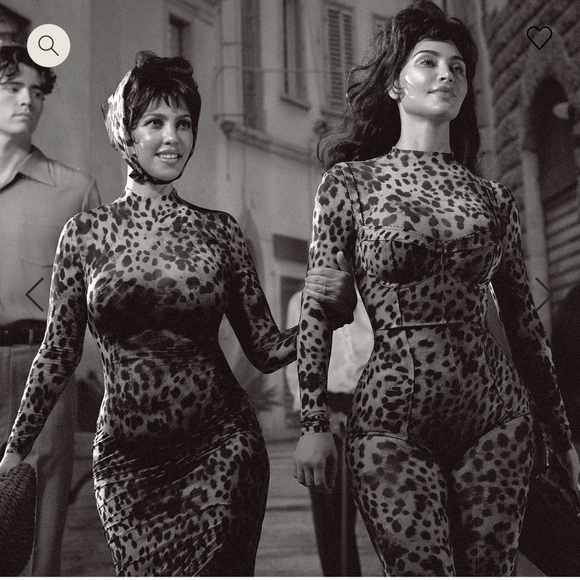 SOLD 🐆 NWT Dolce&Gabbana X SKIMS Milky Sheer Mock Neck Long Dress Size M 🐆 - Picture 5 of 9